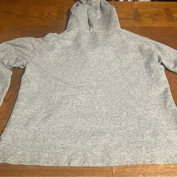 Alex Mill V-Neck Terry Cloth Long Sleeve High Low Cropped Hoodie in Gray Sz L - Picture 13 of 16